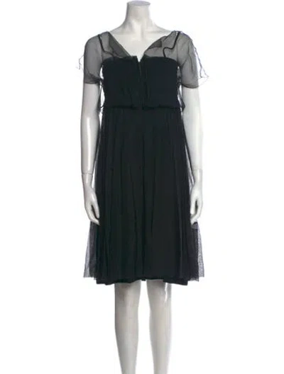 Pre-owned Vintage - Unbranded Vintage Knee-length Dress In Black