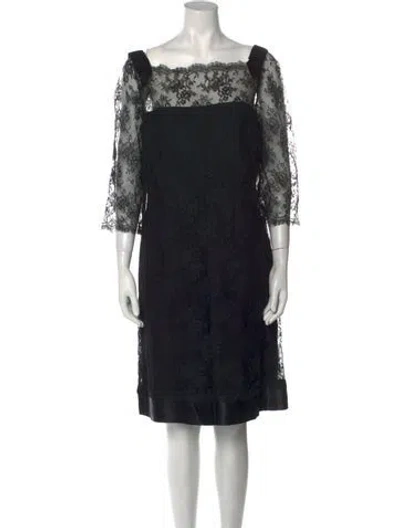 Pre-owned Vintage - Unbranded Vintage Knee-length Dress In Black