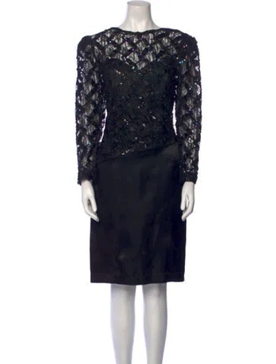 Pre-owned Vintage - Unbranded Vintage Knee-length Dress In Black