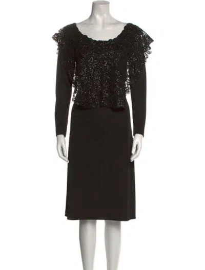 Pre-owned Vintage - Unbranded Vintage Knee-length Dress In Black
