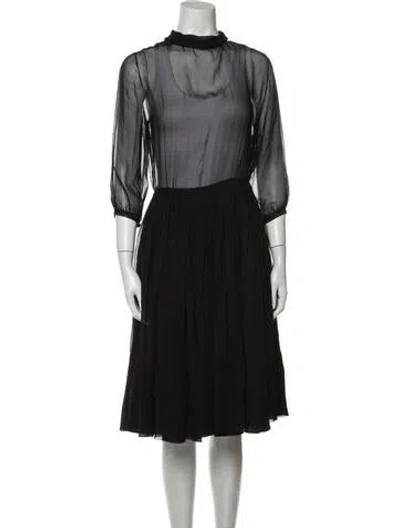 Pre-owned Vintage - Unbranded Vintage Knee-length Dress In Black
