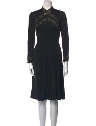 Pre-owned Vintage - Unbranded Vintage Knee-length Dress In Black