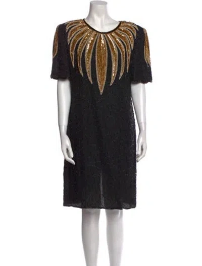 Pre-owned Vintage - Unbranded Vintage Knee-length Dress In Black