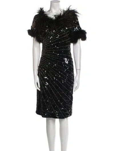 Pre-owned Vintage - Unbranded Vintage Knee-length Dress In Black