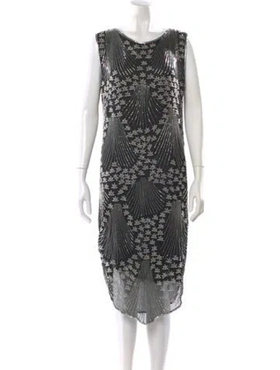 Pre-owned Vintage - Unbranded Vintage Knee-length Dress In Black
