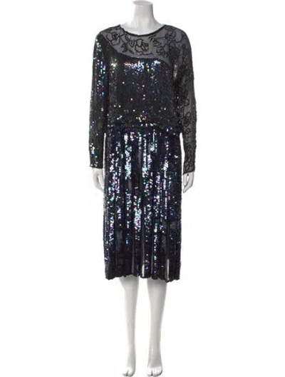 Pre-owned Vintage - Unbranded Vintage Knee-length Dress In Black