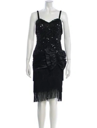 Pre-owned Vintage - Unbranded Vintage Knee-length Dress In Black