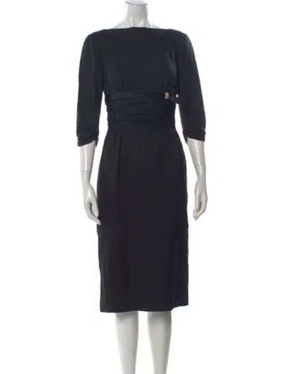 Pre-owned Vintage - Unbranded Vintage Knee-length Dress In Black