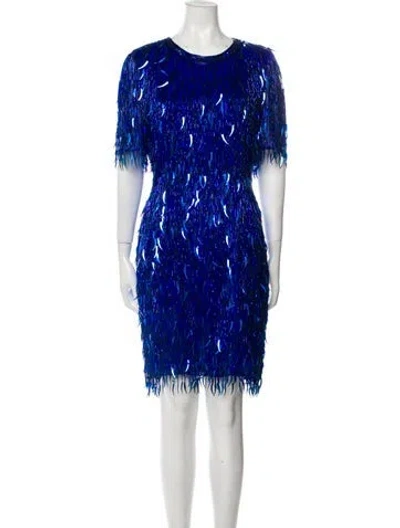 Pre-owned Vintage - Unbranded Vintage Knee-length Dress In Blue