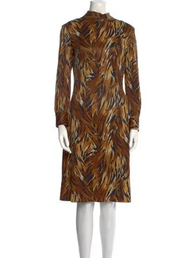 Pre-owned Vintage - Unbranded Vintage Knee-length Dress In Brown