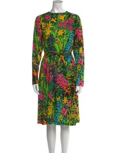Pre-owned Vintage - Unbranded Vintage Knee-length Dress In Green