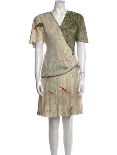 Pre-owned Vintage - Unbranded Vintage Knee-length Dress In Neutral