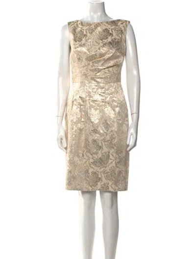 Pre-owned Vintage - Unbranded Vintage Knee-length Dress In Neutral