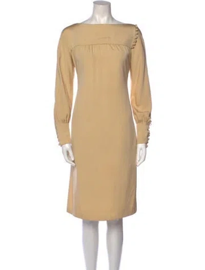 Pre-owned Vintage - Unbranded Vintage Knee-length Dress In Neutral
