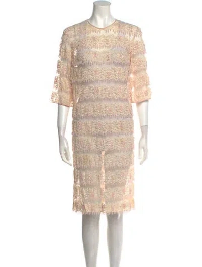 Pre-owned Vintage - Unbranded Vintage Knee-length Dress In Neutral