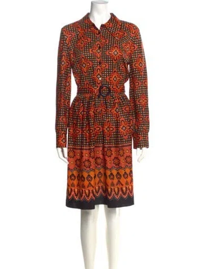 Pre-owned Vintage - Unbranded Vintage Knee-length Dress In Orange