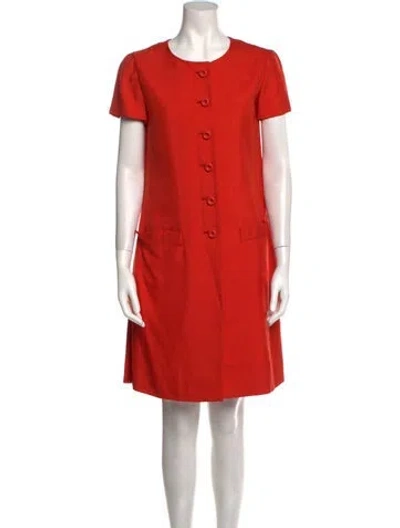 Pre-owned Vintage - Unbranded Vintage Knee-length Dress In Orange