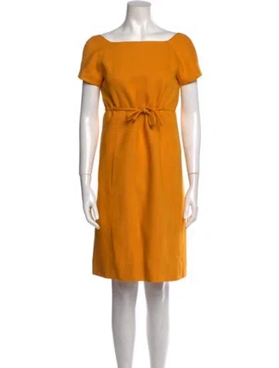 Pre-owned Vintage - Unbranded Vintage Knee-length Dress In Orange