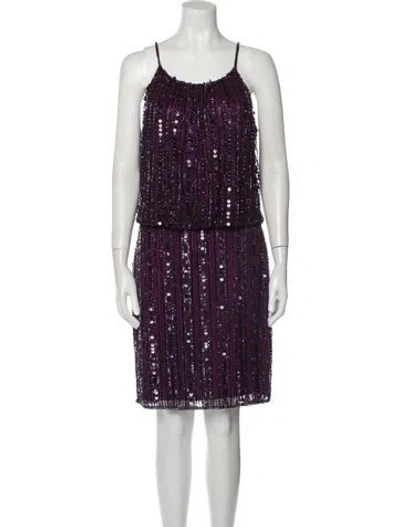 Pre-owned Vintage - Unbranded Vintage Knee-length Dress In Purple