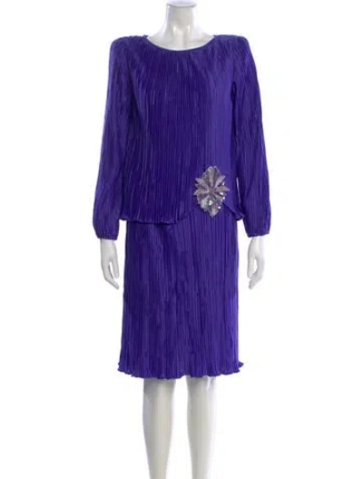 Pre-owned Vintage - Unbranded Vintage Knee-length Dress In Purple