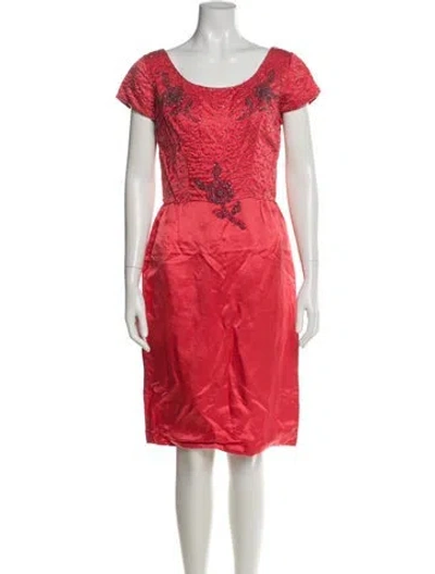Pre-owned Vintage - Unbranded Vintage Knee-length Dress In Red