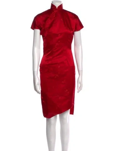 Pre-owned Vintage - Unbranded Vintage Knee-length Dress In Red
