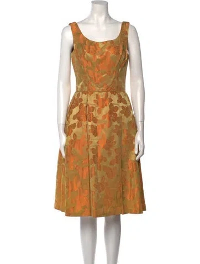Pre-owned Vintage - Unbranded Vintage Knee-length Dress In Yellow