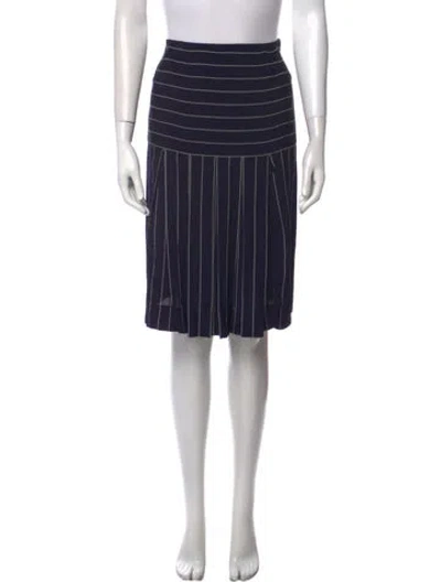 Pre-owned Vintage - Unbranded Vintage Knee-length Skirt In Blue