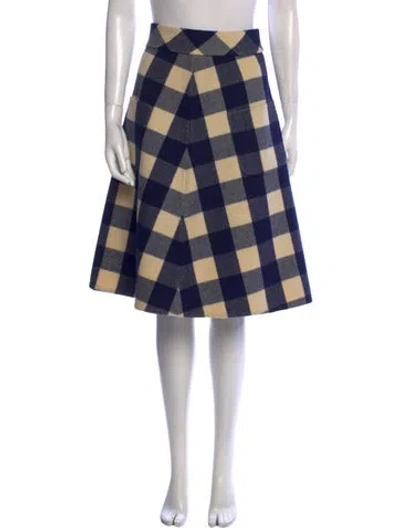 Pre-owned Vintage - Unbranded Vintage Knee-length Skirt In Blue