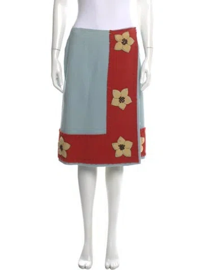 Pre-owned Vintage - Unbranded Vintage Knee-length Skirt In Multi