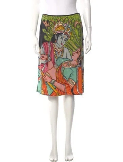 Pre-owned Vintage - Unbranded Vintage Knee-length Skirt In Multi