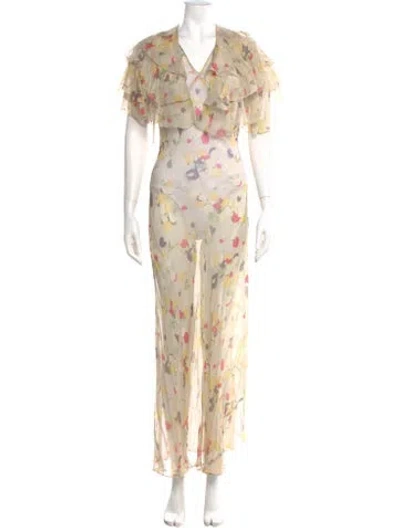Pre-owned Vintage - Unbranded Vintage Late 1930's - Early 1940's Dress Set In Neutral
