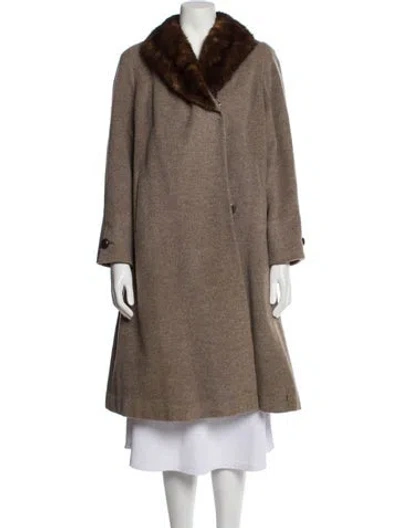Pre-owned Vintage - Unbranded Vintage Late 1940's - Early 1950's Fur Coat In Neutral