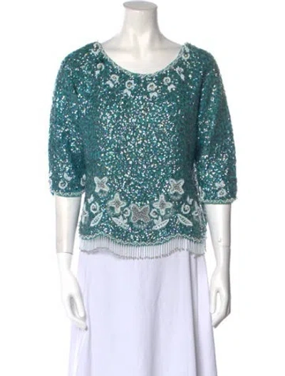 Pre-owned Vintage - Unbranded Vintage Late 1950's - Early 1960's Blouse In Blue