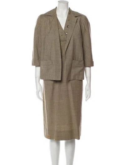 Pre-owned Vintage - Unbranded Vintage Late 1950's - Early 1960's Dress Set In Brown