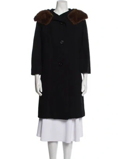 Pre-owned Vintage - Unbranded Vintage Late 1950's - Early 1960's Fur Coat In Black