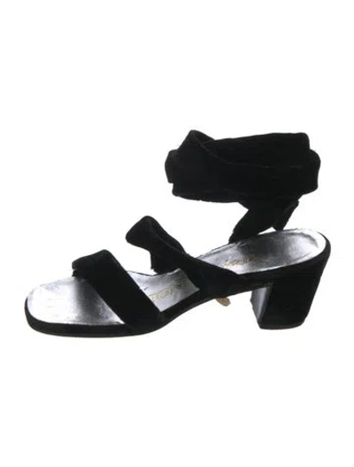 Pre-owned Vintage - Unbranded Vintage Late 1960's - Early 1970's Sandals In Black