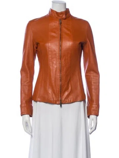 Pre-owned Vintage - Unbranded Vintage Late 1970's - Early 1980's Biker Jacket In Orange