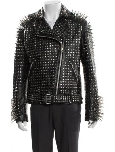 Pre-owned Vintage - Unbranded Vintage Leather Moto Jacket In Black