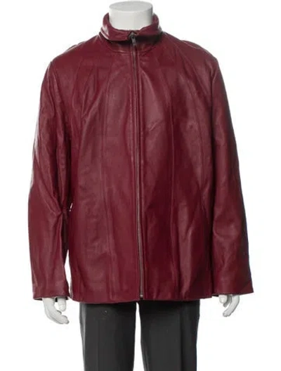 Pre-owned Vintage - Unbranded Vintage Leather Windbreaker In Red