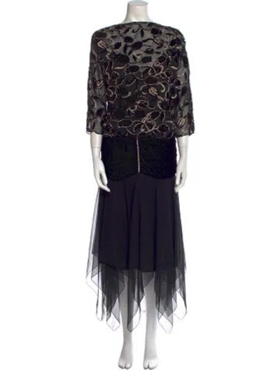 Pre-owned Vintage - Unbranded Vintage Long Dress In Black