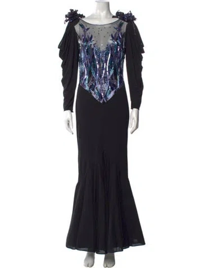 Pre-owned Vintage - Unbranded Vintage Long Dress In Black