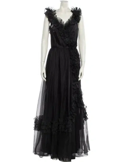 Pre-owned Vintage - Unbranded Vintage Long Dress In Black