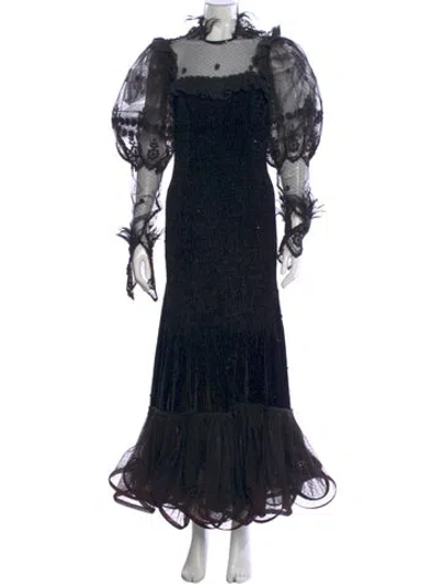 Pre-owned Vintage - Unbranded Vintage Long Dress In Black