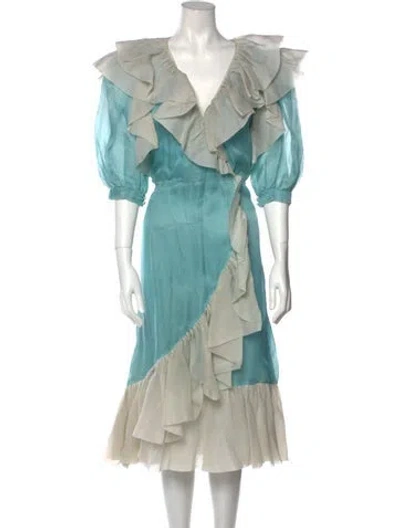 Pre-owned Vintage - Unbranded Vintage Long Dress In Blue