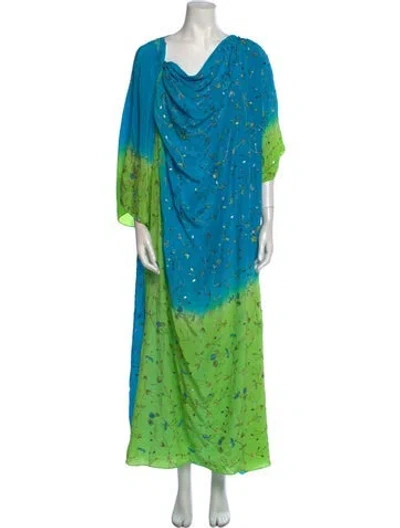 Pre-owned Vintage - Unbranded Vintage Long Dress In Blue