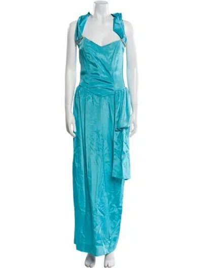 Pre-owned Vintage - Unbranded Vintage Long Dress In Blue