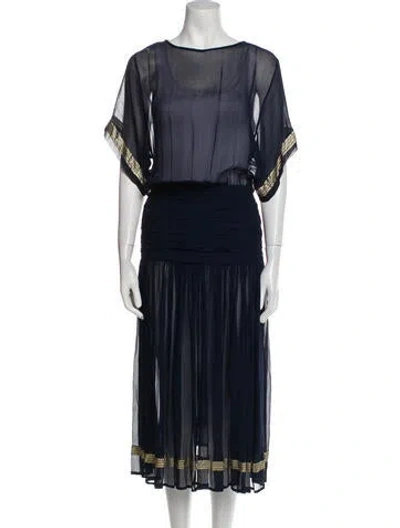 Pre-owned Vintage - Unbranded Vintage Long Dress In Blue