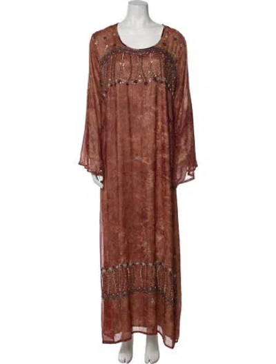 Pre-owned Vintage - Unbranded Vintage Long Dress In Brown