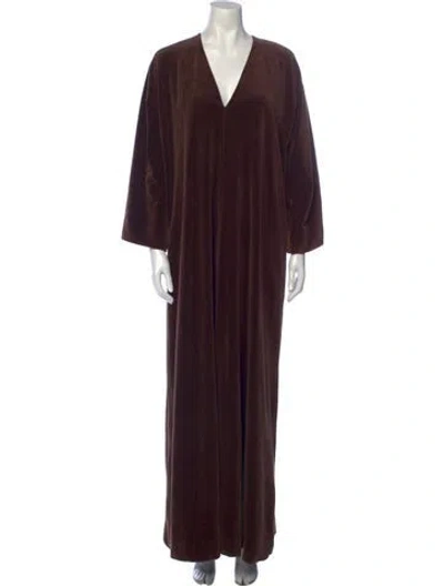 Pre-owned Vintage - Unbranded Vintage Long Dress In Brown
